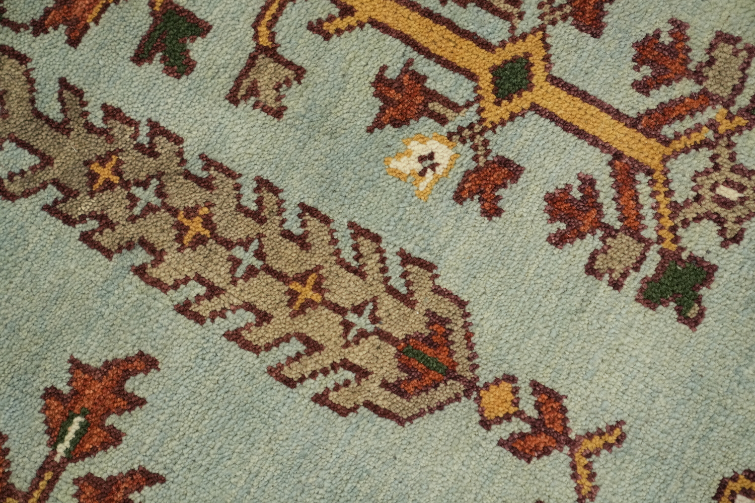 Light Blue 9x12 Ziegler Oriental Area Rug - Hand-Knotted Wool