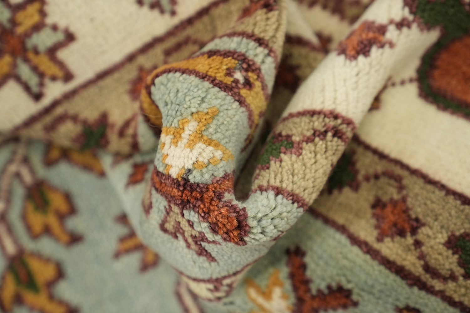 Light Blue 9x12 Ziegler Oriental Area Rug - Hand-Knotted Wool