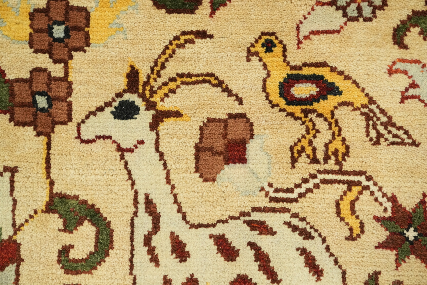8'x10' Hunting Animal Pictorial Ziegler Oriental Rug | Hand-Knotted Wool