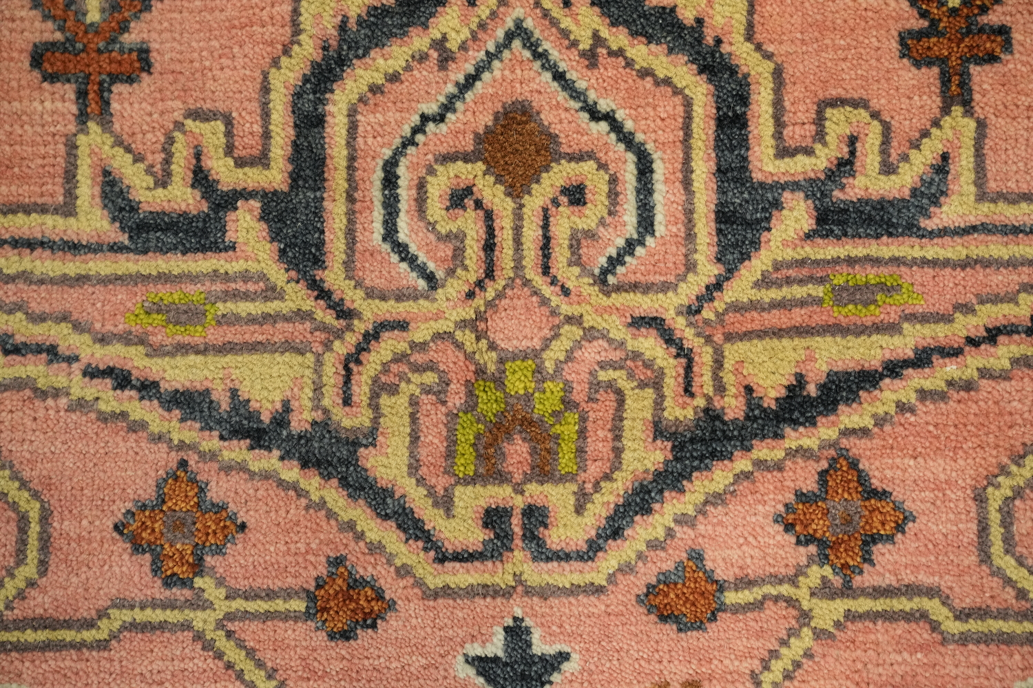 9x9 Ziegler Oriental Area Rug - Pink/Neutral Square Hand-Knotted Wool Rug