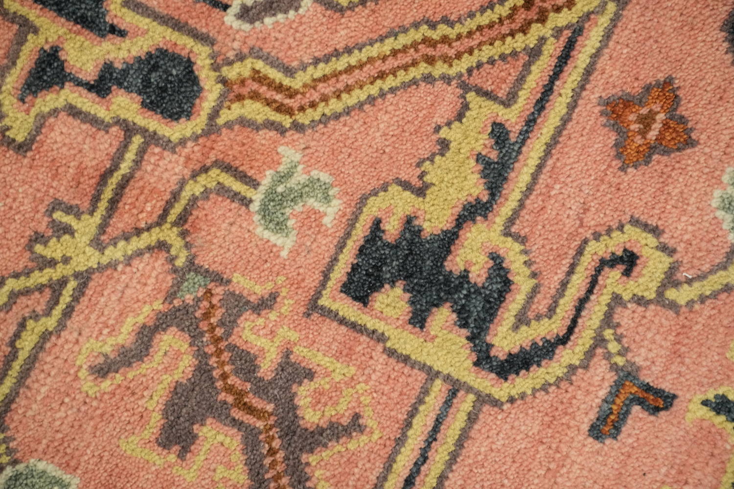 9x9 Ziegler Oriental Area Rug - Pink/Neutral Square Hand-Knotted Wool Rug