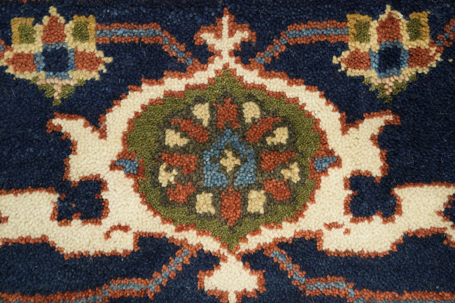 Rust and Navy Traditional Heriz Serapi Oriental Area Rug 9x12