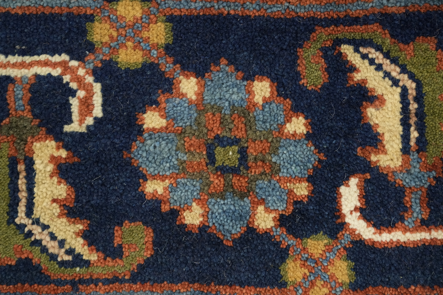 Rust and Navy Traditional Heriz Serapi Oriental Area Rug 9x12