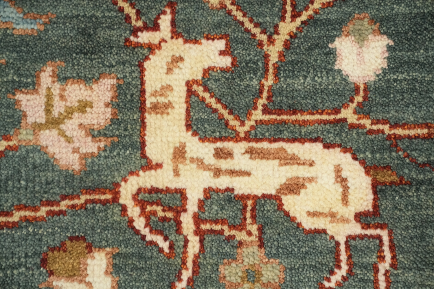 8'x10' Hunting Animal Pictorial Ziegler Oriental Rug | Hand-Knotted Wool