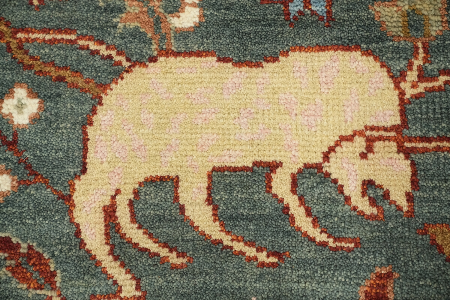8'x10' Hunting Animal Pictorial Ziegler Oriental Rug | Hand-Knotted Wool