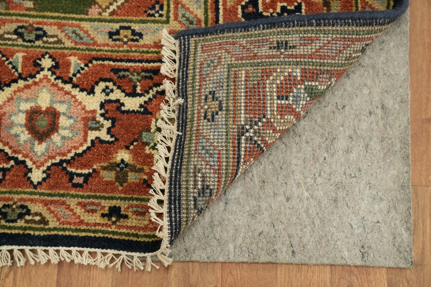 Navy Blue Heriz Serapi Persian-Style Rug - 8x10 Hand-Knotted Wool