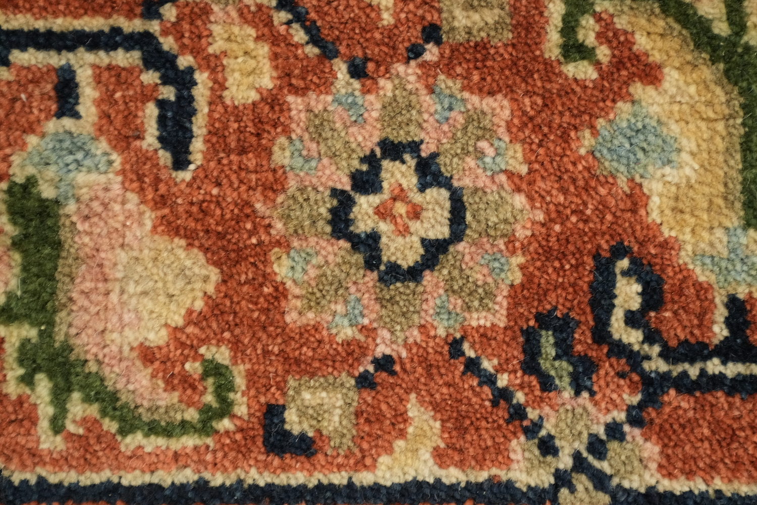 Navy Blue Heriz Serapi Persian-Style Rug - 8x10 Hand-Knotted Wool