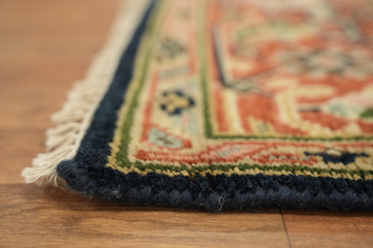 Navy Blue Heriz Serapi Persian-Style Rug - 8x10 Hand-Knotted Wool