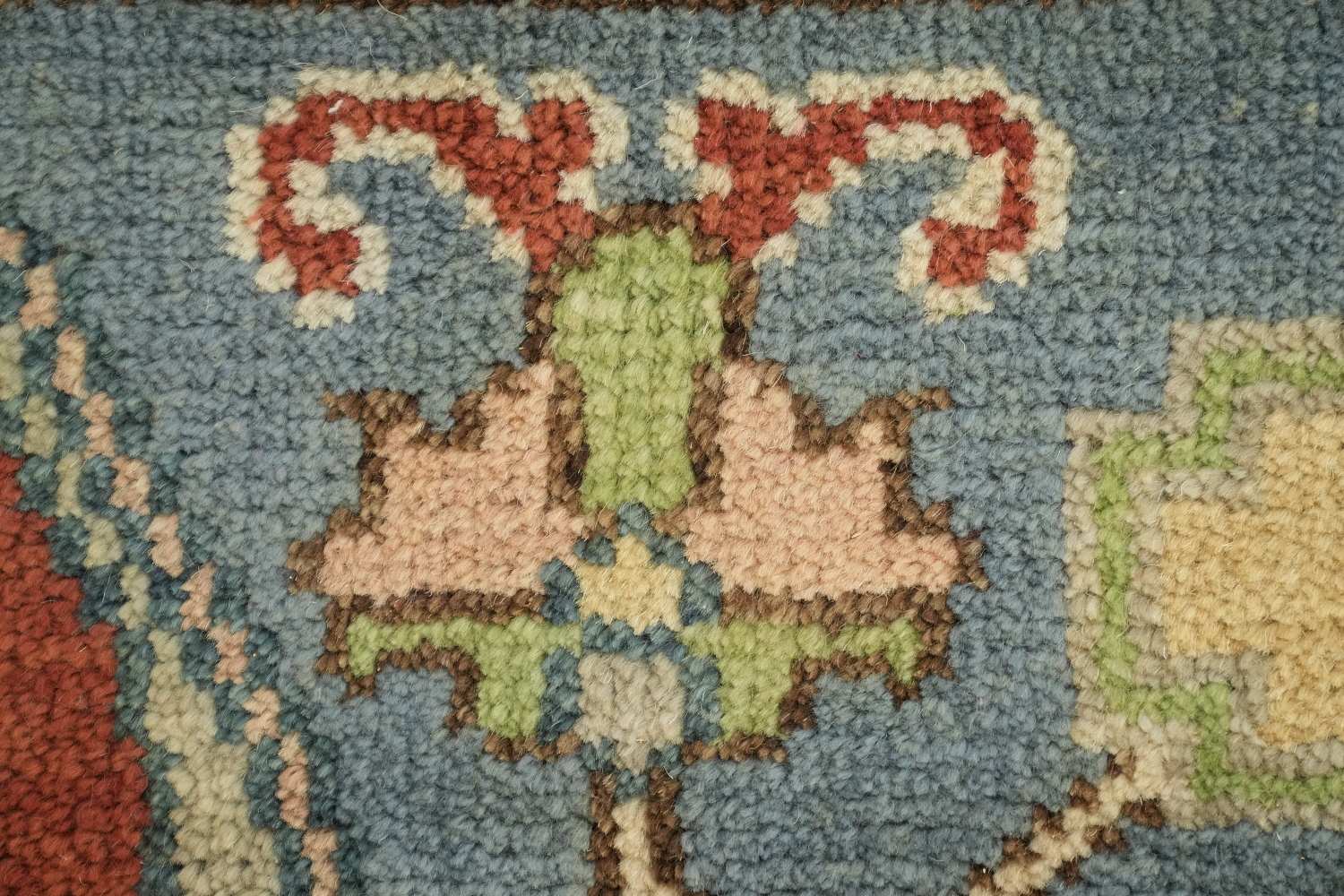 Rust and Blue Heriz Serapi Persian-Style Rug - 8x10 Hand-Knotted Wool