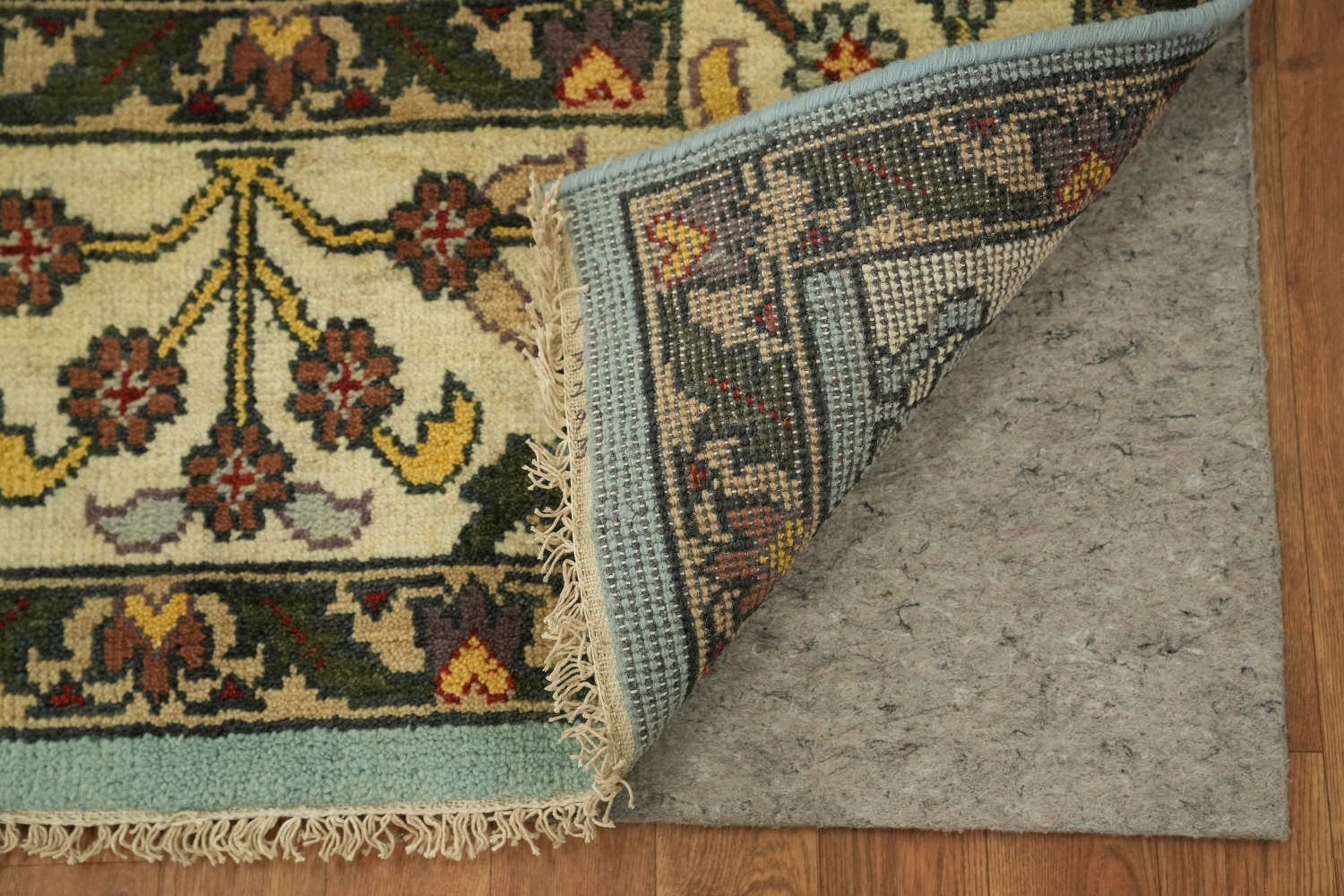 Light Blue 8'x10' Hunting Design Animal Pictorial Blue Hand-Knotted Wool Rug