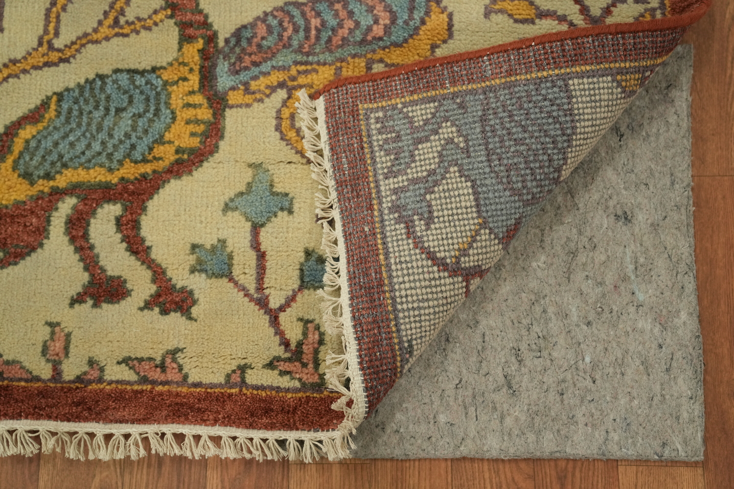 Bird and Tress Sage Green 8x10 Ziegler Hand-Knotted Wool Rug