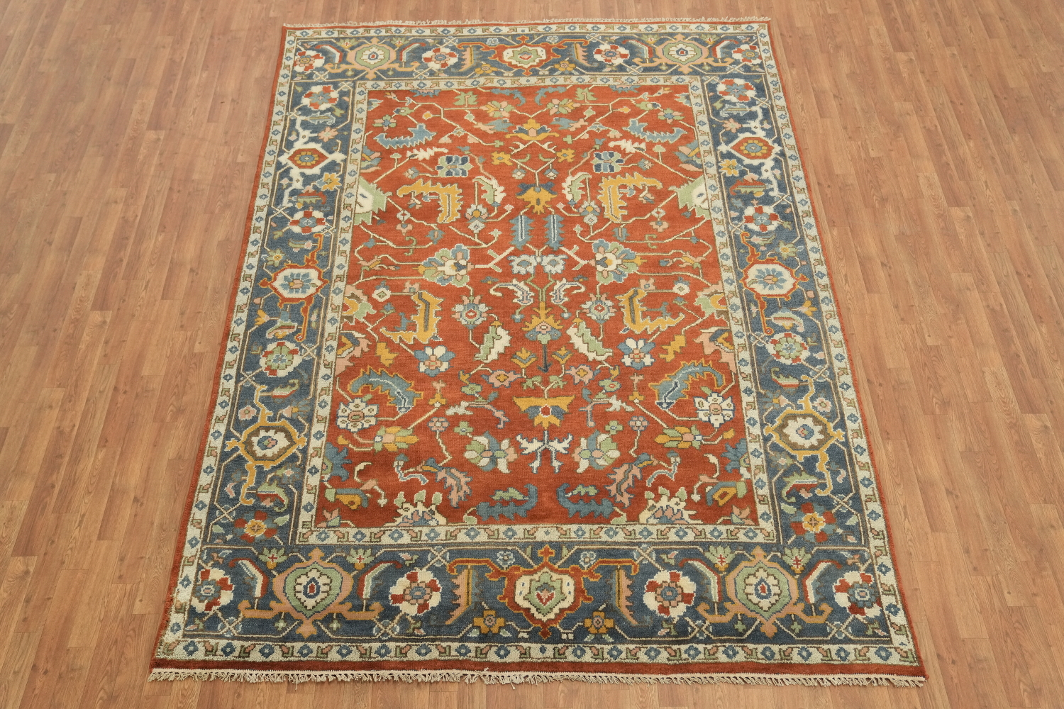 Authentic Heriz Serapi Persian-Style Rug - 8x10 Hand-Knotted Wool
