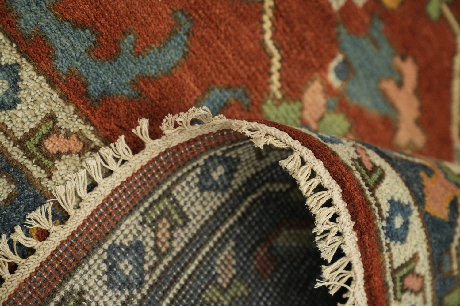 Authentic Heriz Serapi Persian-Style Rug - 8x10 Hand-Knotted Wool