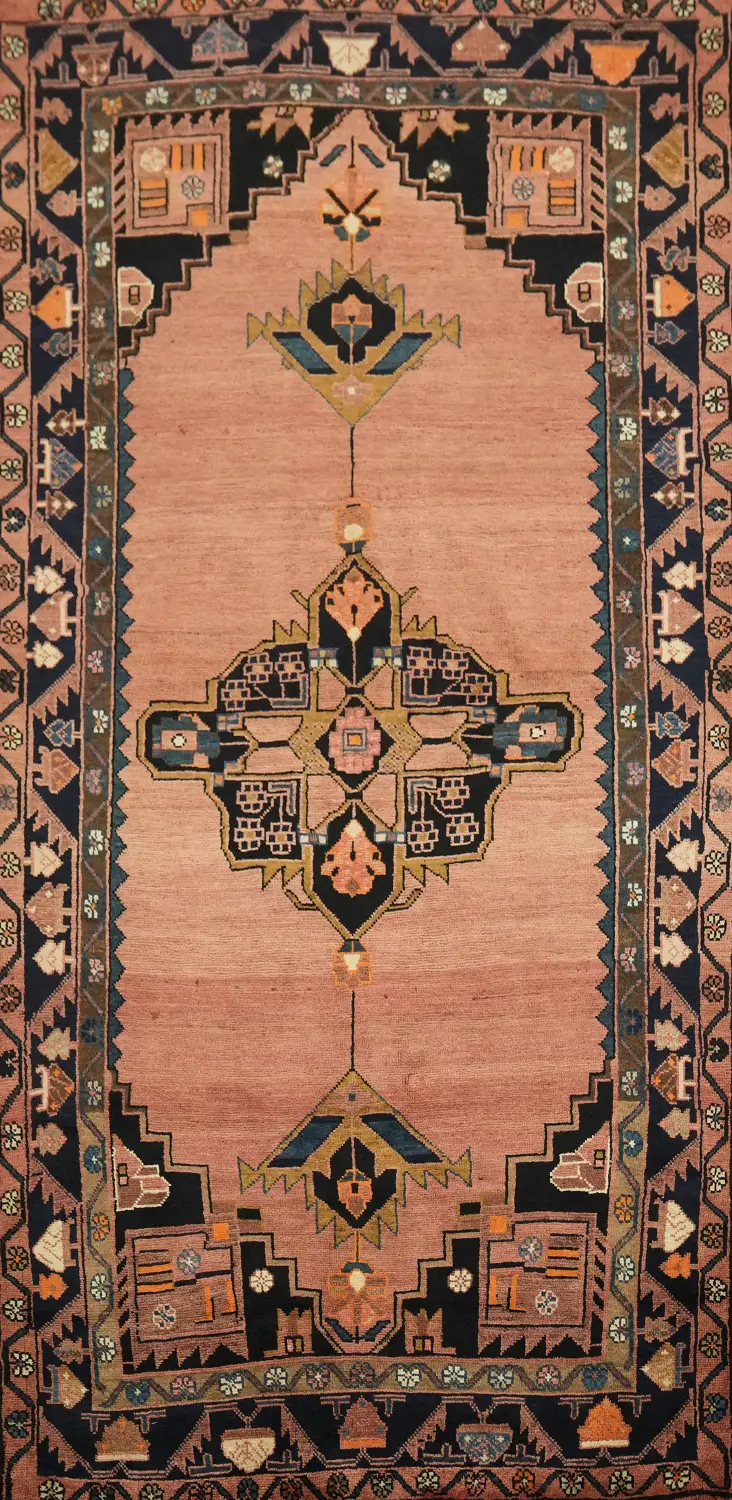 Ardebil Persian Runner Wool Geometric Rug 5x10