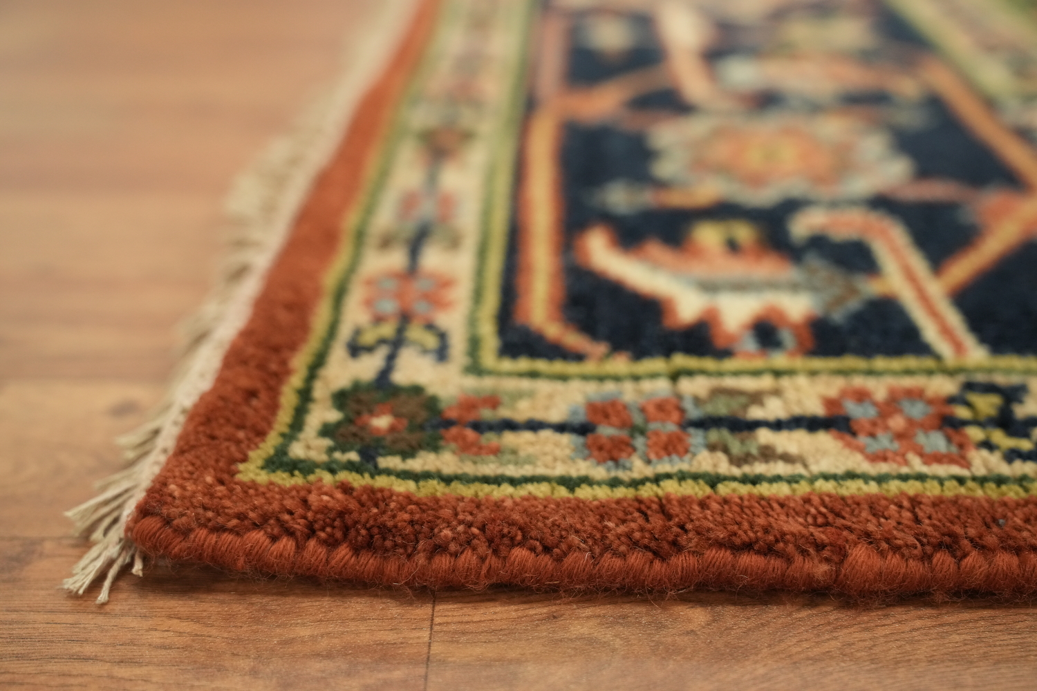 Rust and Navy Heriz Serapi Oriental Area Rug  9x12