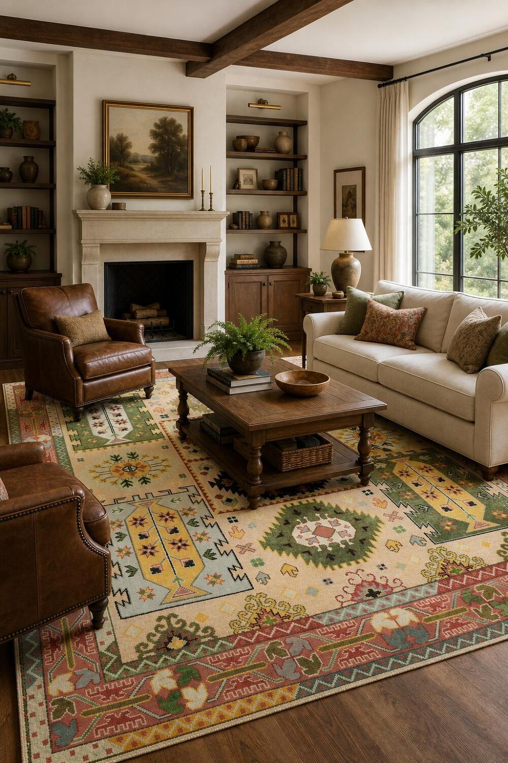 8'x10' Traditional Tribal South-western Rug with Vibrant Geometric Design