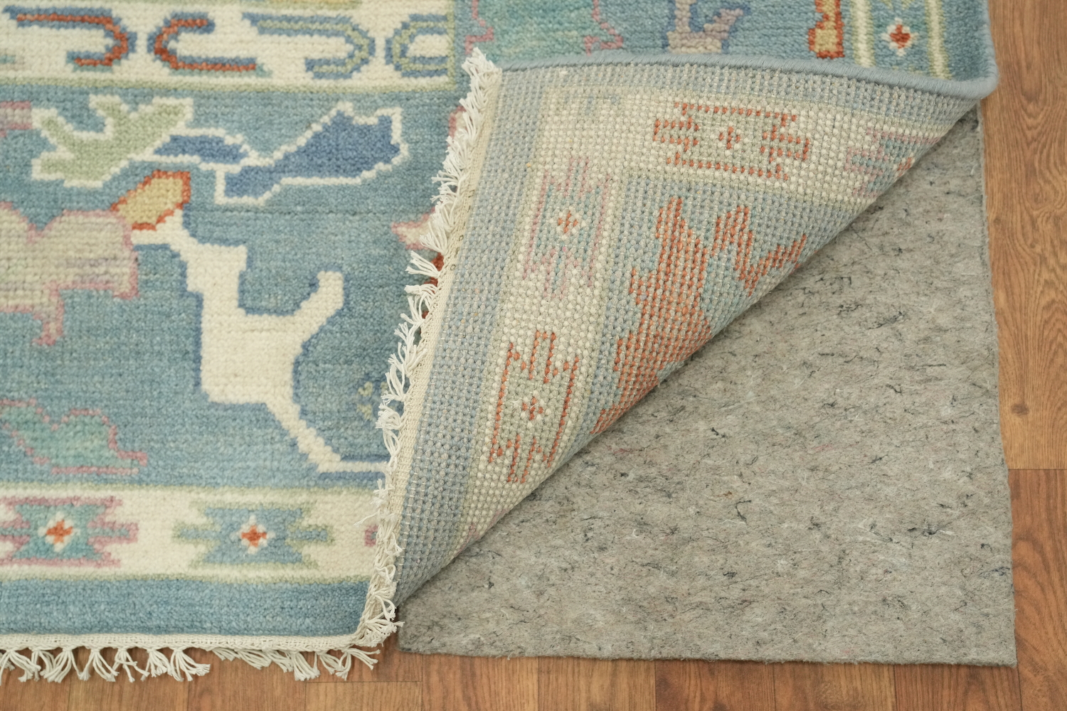 Pastel Blue Traditional Oushak Hand Made Area Rug 8x10