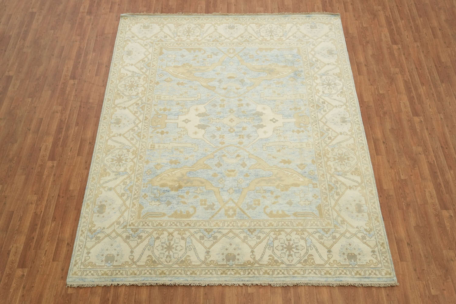 Light Blue Traditional Oushak Hand Made Area Rug 8x10