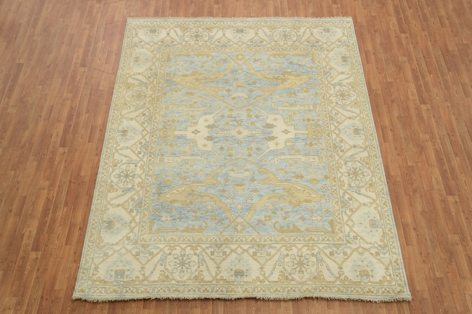 Light Blue Traditional Oushak Hand Made Area Rug 8x10