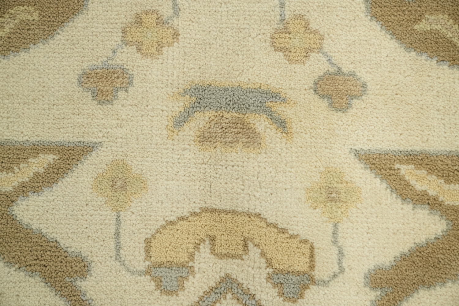 Beige and Blue Traditional Oushak Hand Made Area Rug 8x10