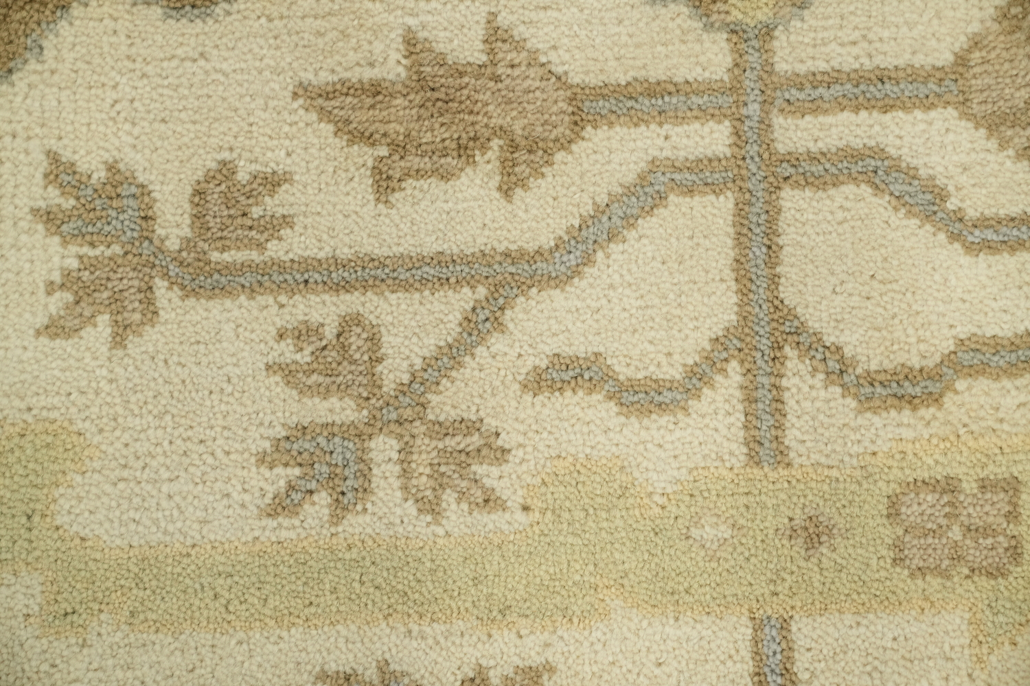Beige and Blue Traditional Oushak Hand Made Area Rug 8x10