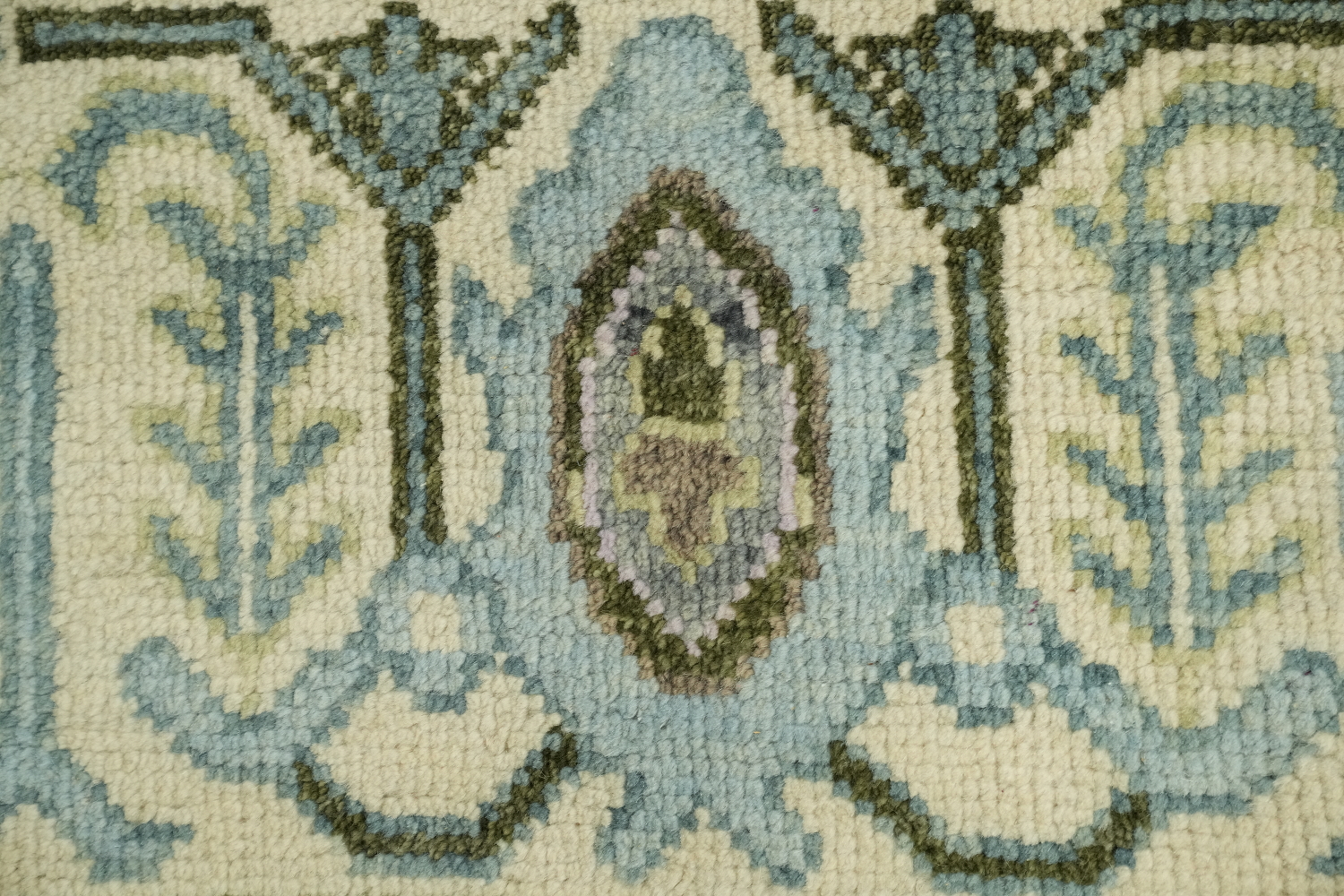 Sage Green Traditional Oushak Hand Made Area Rug 9x12
