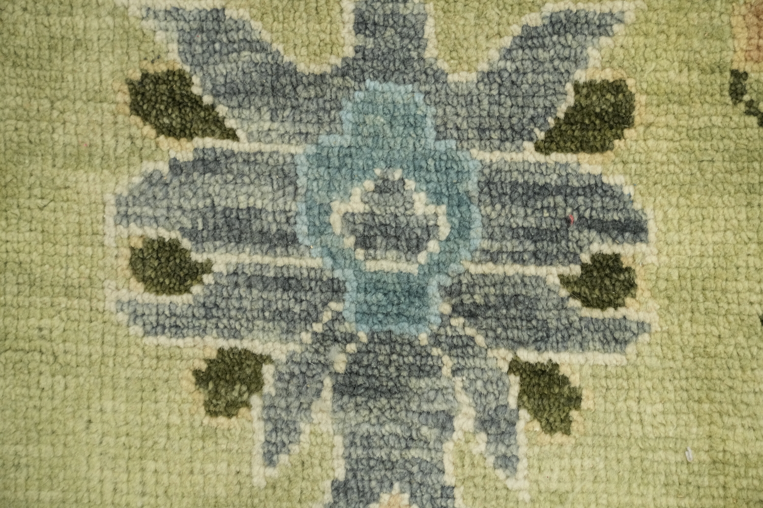 Sage Green Traditional Oushak Hand Made Area Rug 9x12