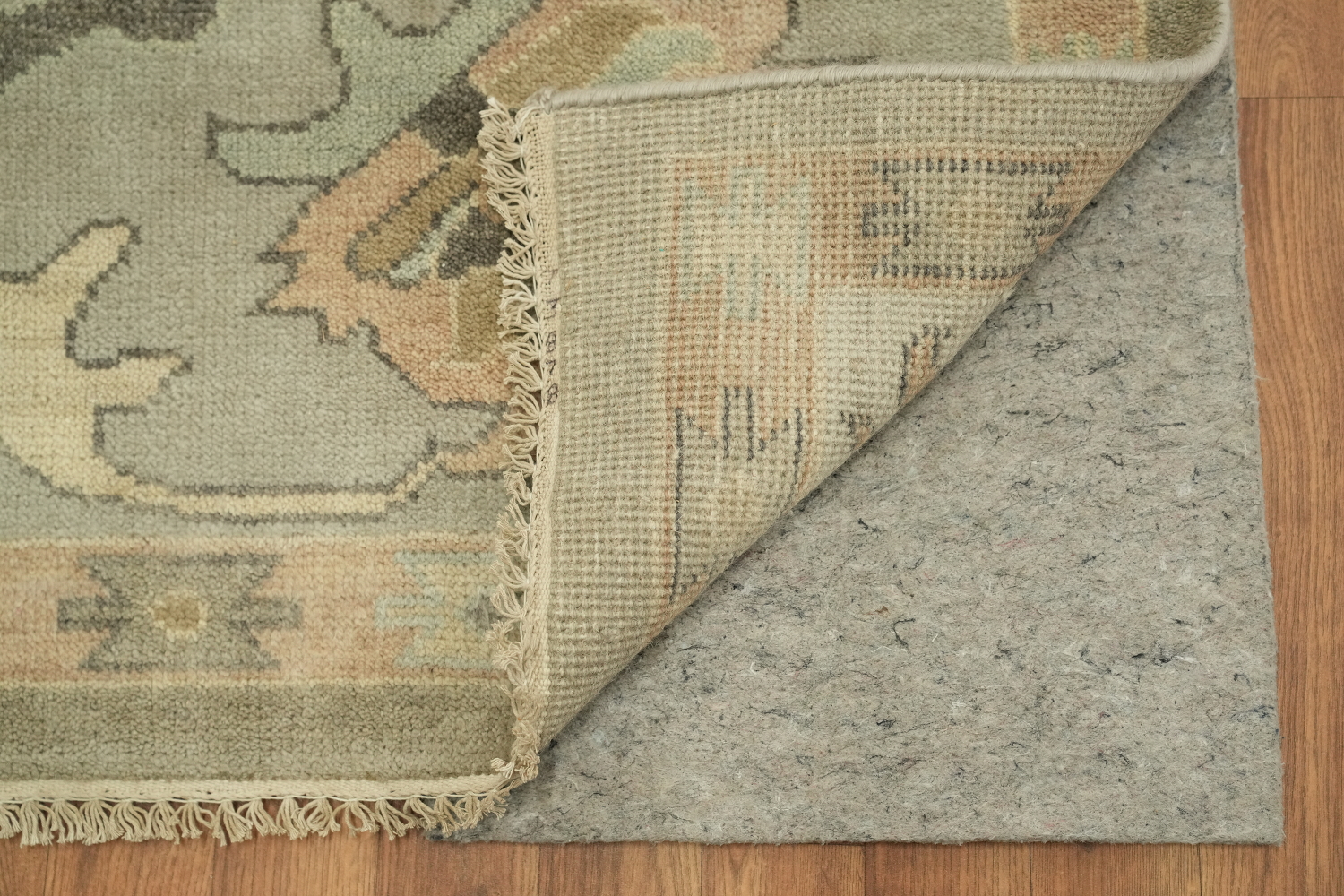 Green and Blue Traditional Oushak Hand-Knotted Wool Area Rug 9x12