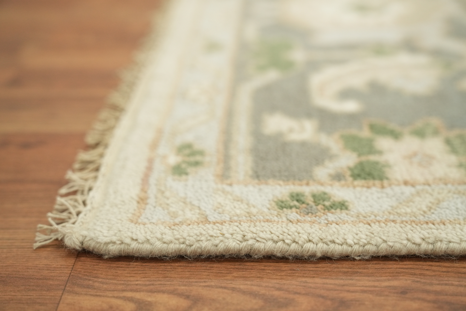 Pale Green Traditional Oushak Hand Made Area Rug 9x12