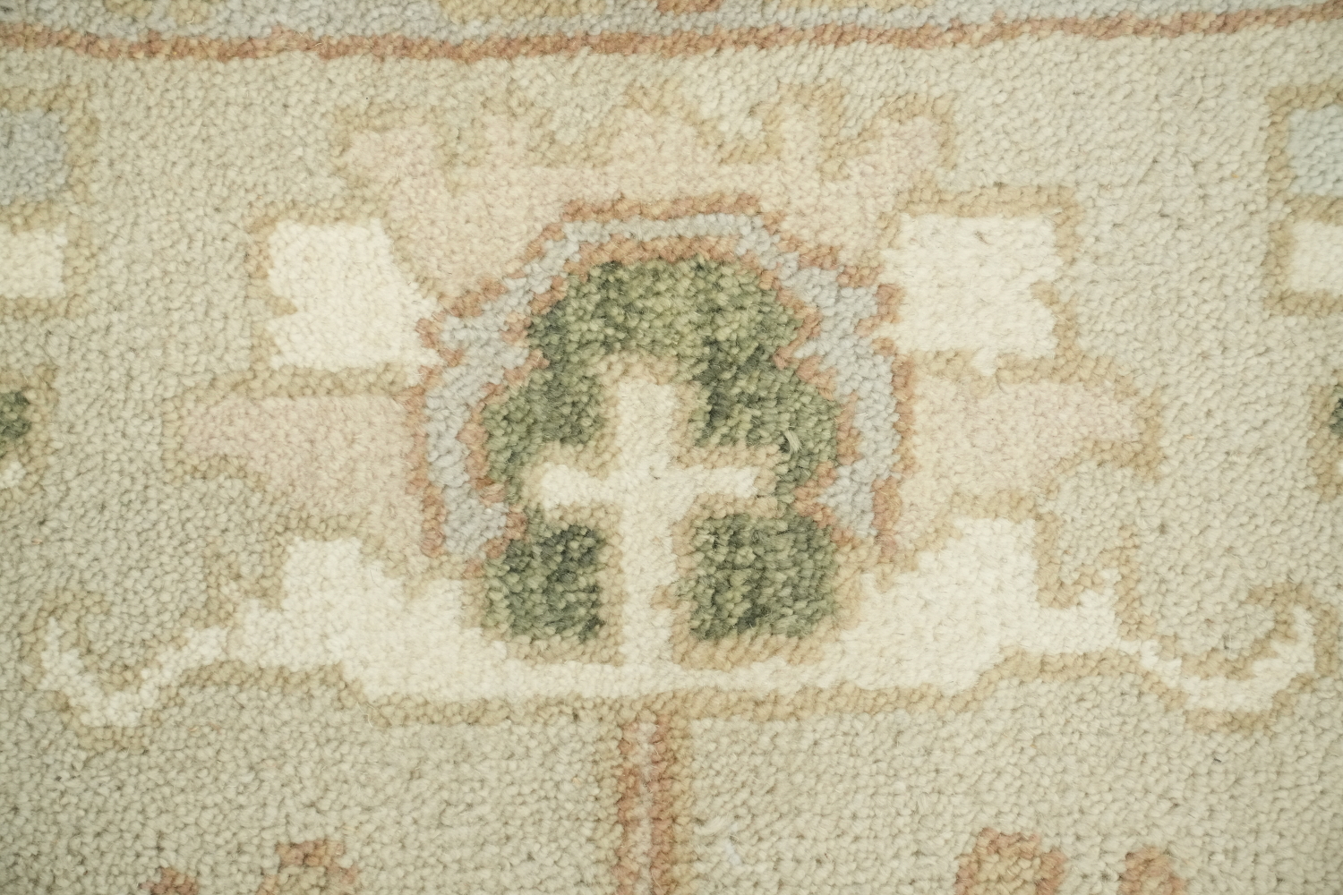 Pale Green Traditional Oushak Hand Made Area Rug 9x12