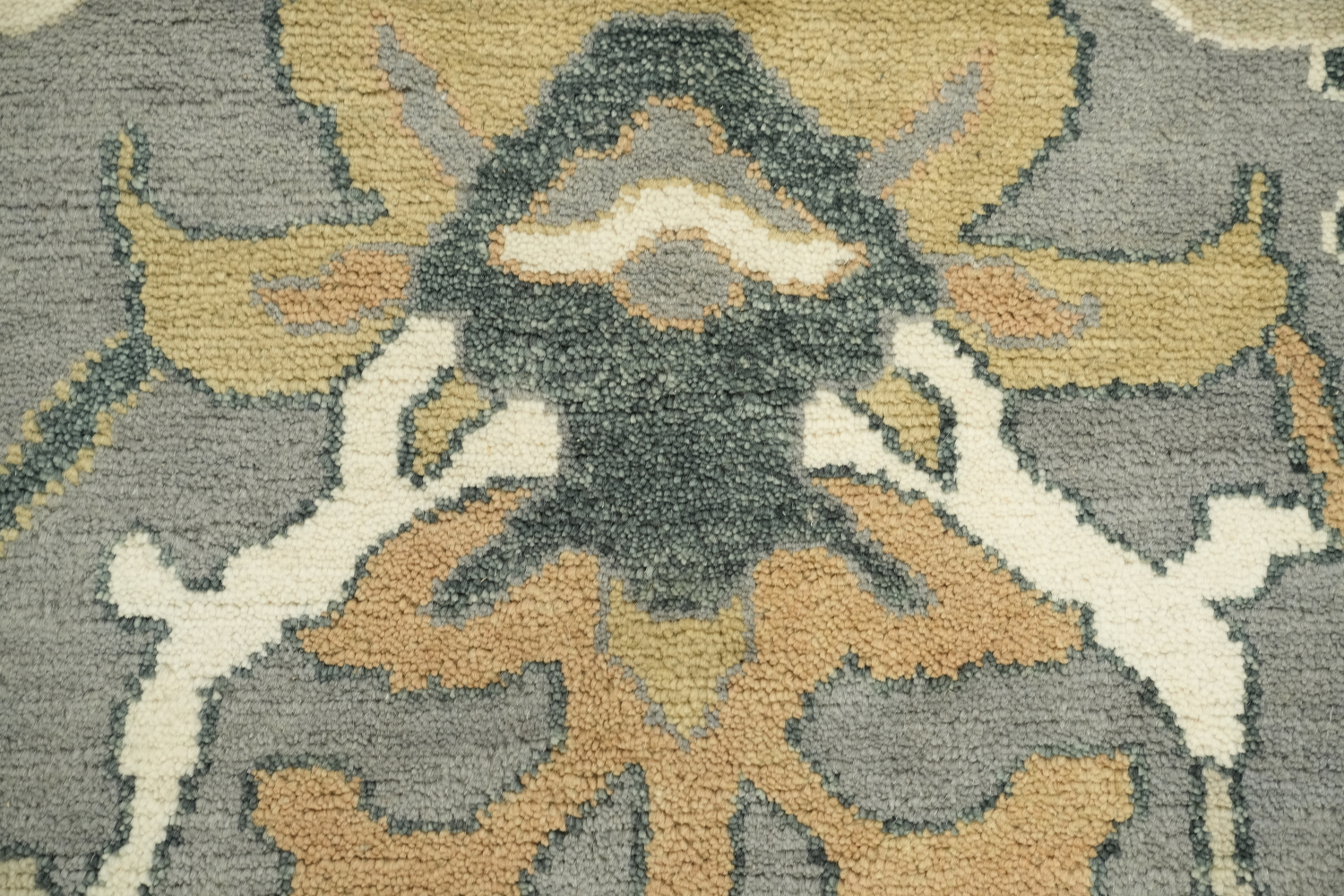Luxurious Gray and Beige Oriental Rug with Classic Design 9x12 ft