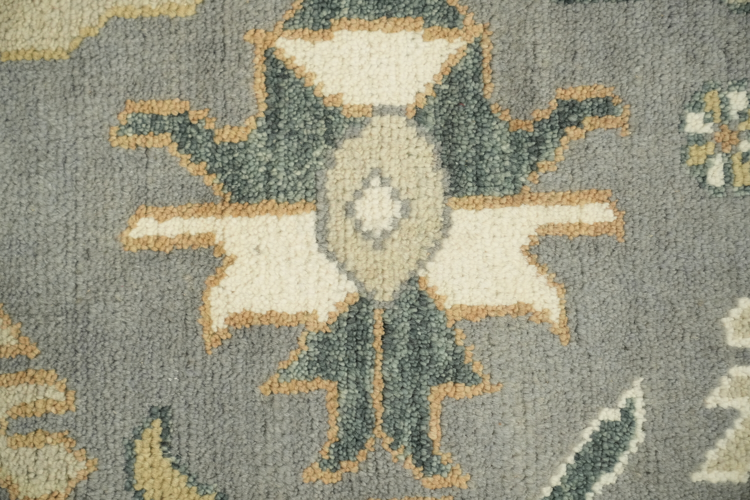 Luxurious Gray and Beige Oriental Rug with Classic Design 9x12 ft