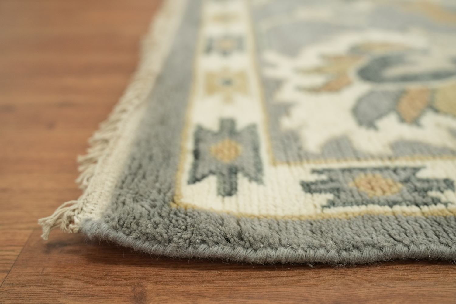 Luxurious Gray and Beige Oriental Rug with Classic Design 9x12 ft
