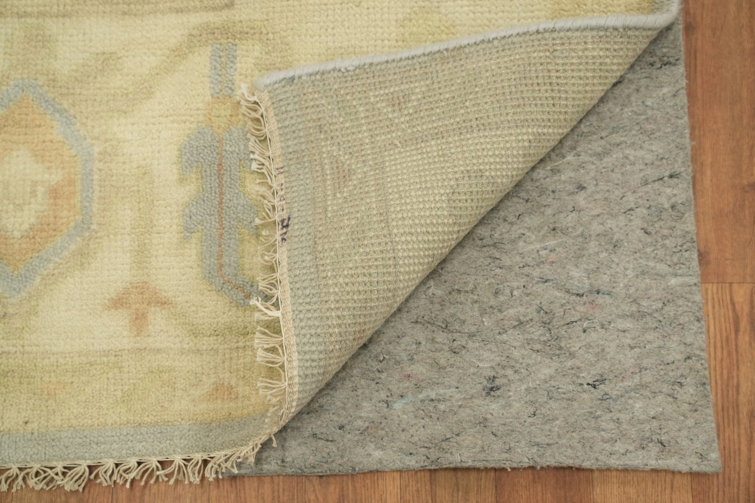 Subtle Colors Accent Light Blue and Ivory Oushak Hand-Knotted Rug 9' x 12'