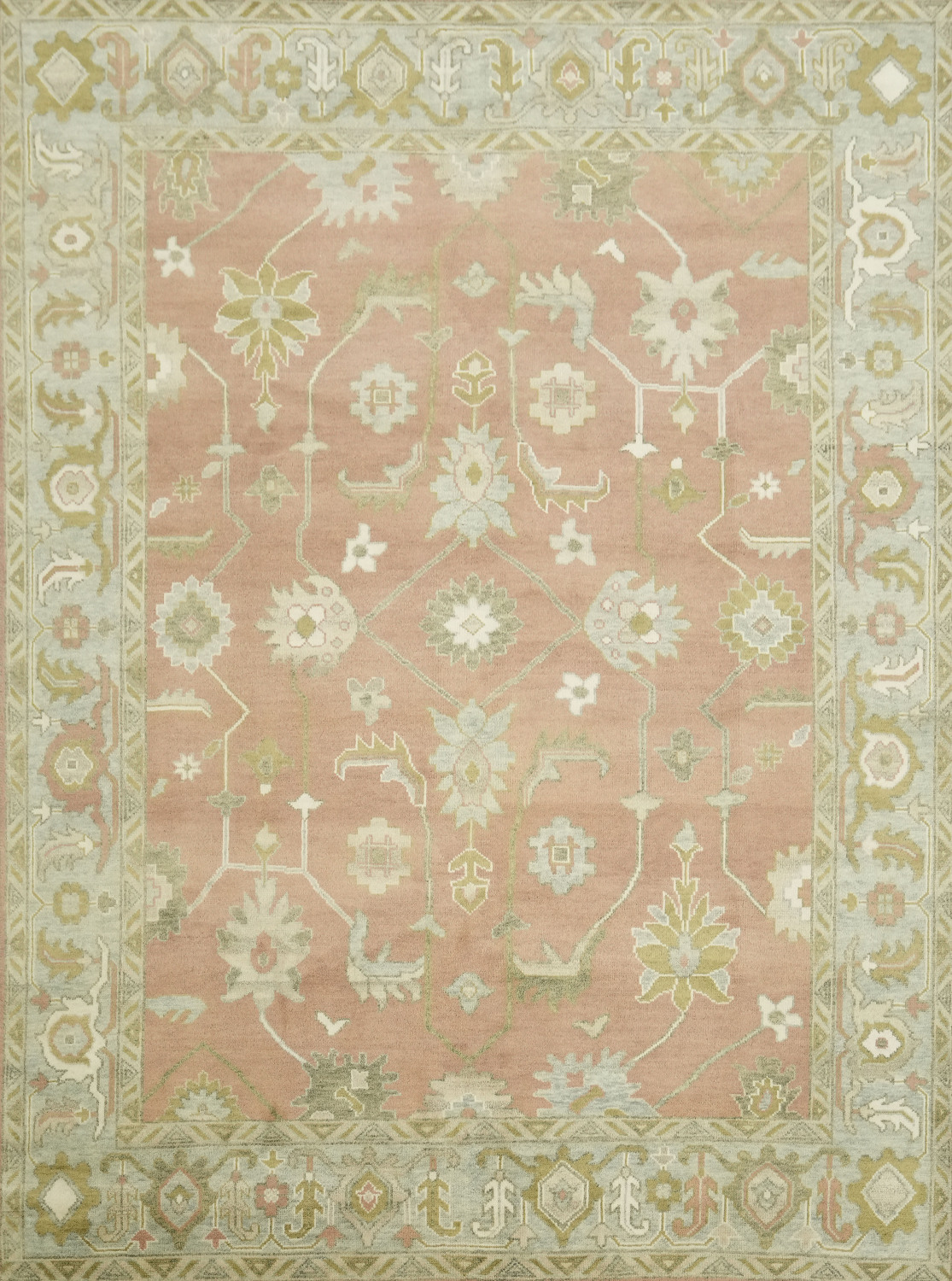 Traditional Oushak Hand Made Area Rug 9x12