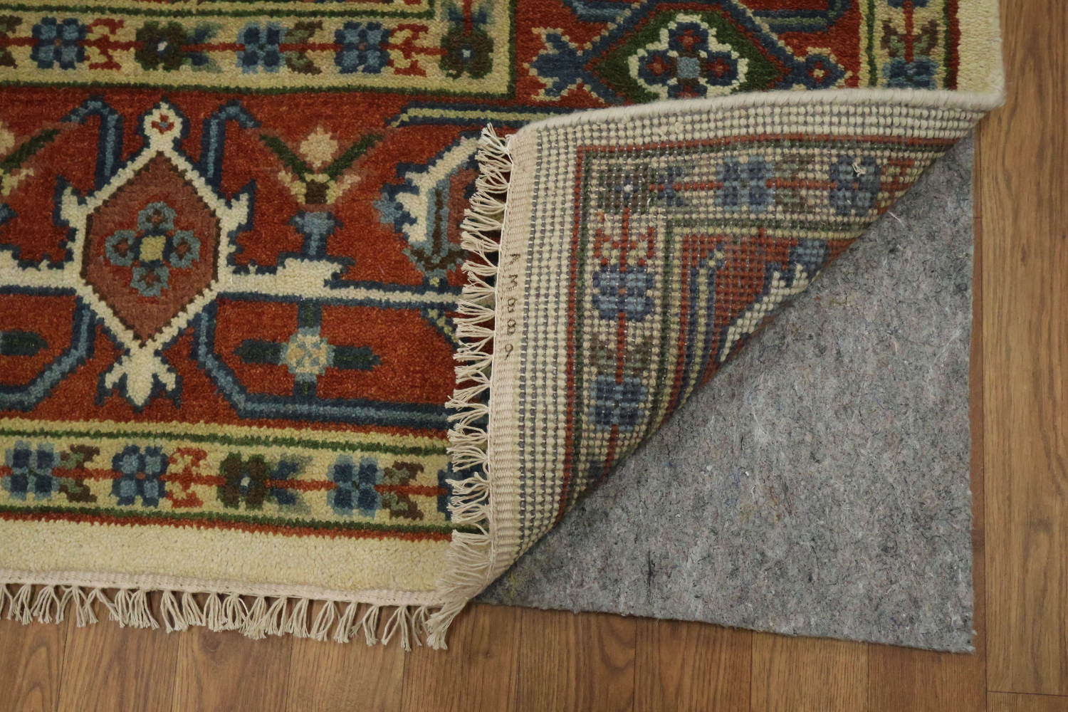 Ivory and Light Blue Heriz Serapi Persian Style Area Rug 9x12