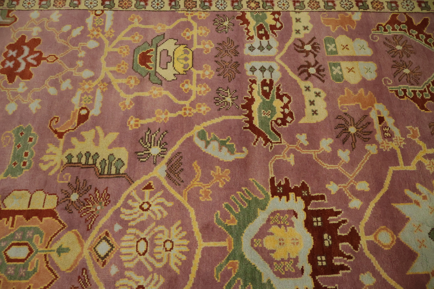 Ziegler Oriental Area Rug | 8x10 Elegant Rose & Ivory Floral Rug