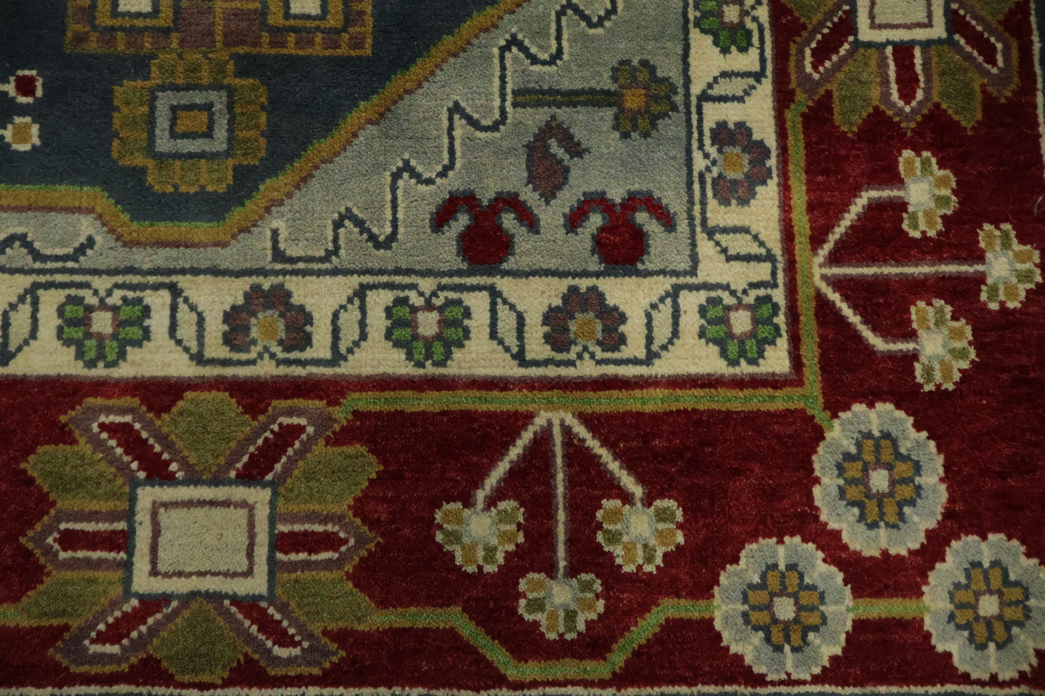 Blue and Burgundy Geometric Ziegler Oriental Area Rug 8x10