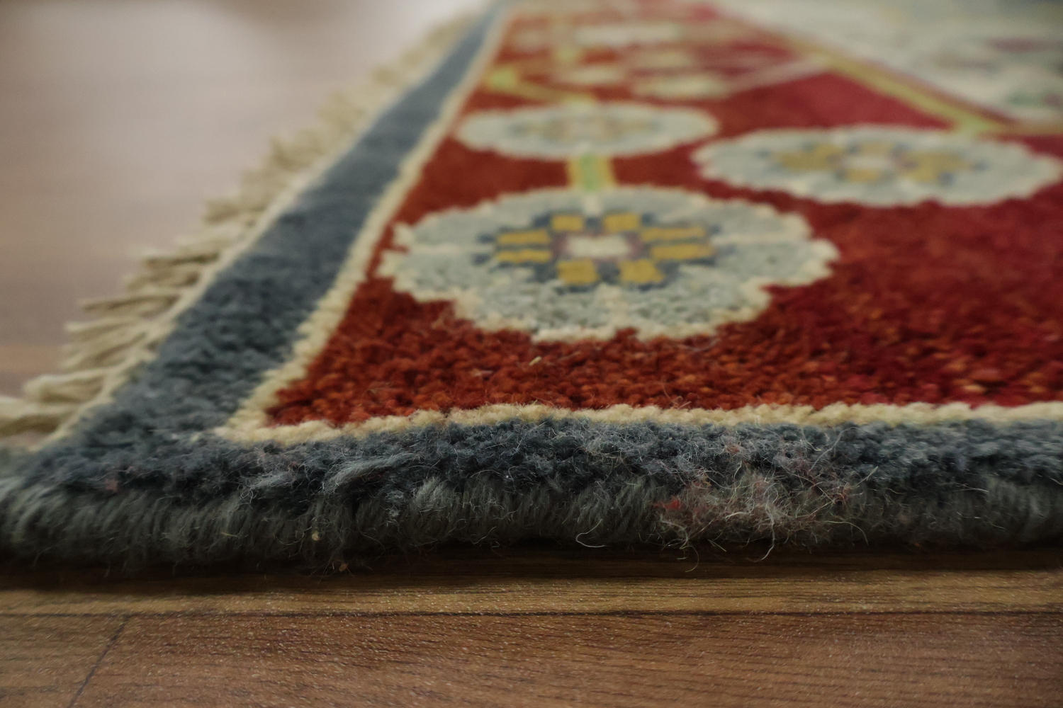 Blue and Burgundy Geometric Ziegler Oriental Area Rug 8x10