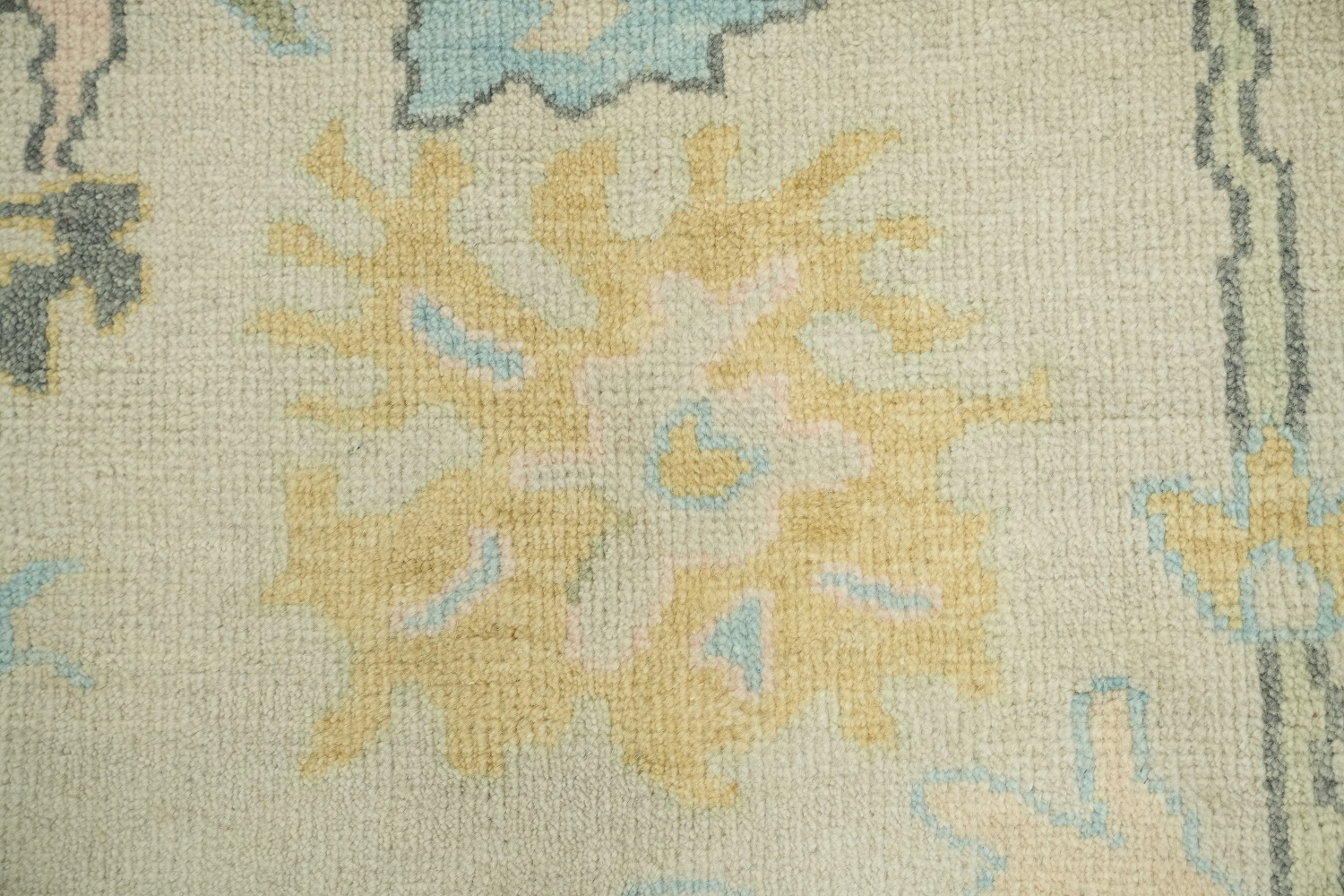 Light Green and Blue Traditional Oushak Hand Made Area Rug 8x10