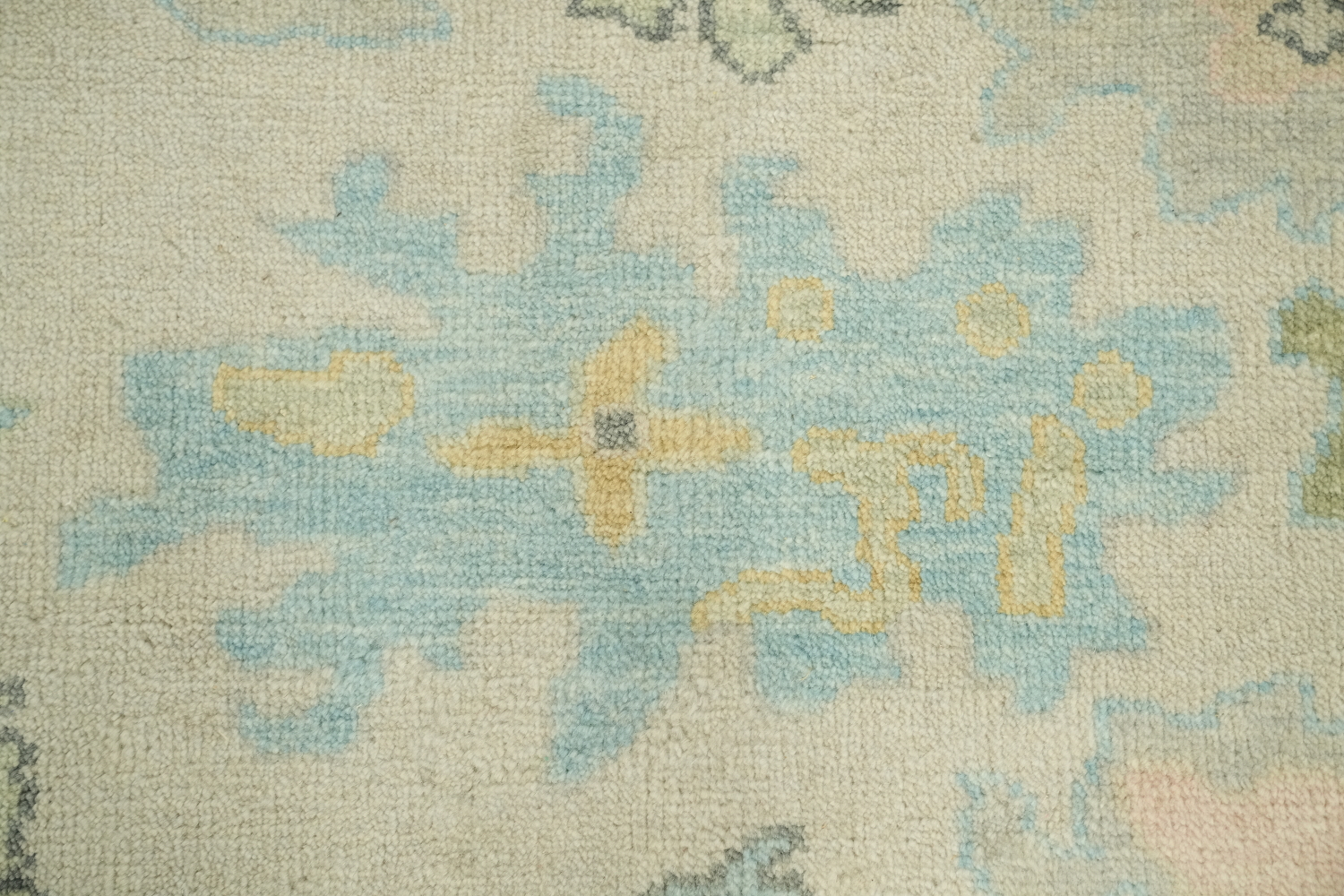 Light Green and Blue Traditional Oushak Hand Made Area Rug 8x10