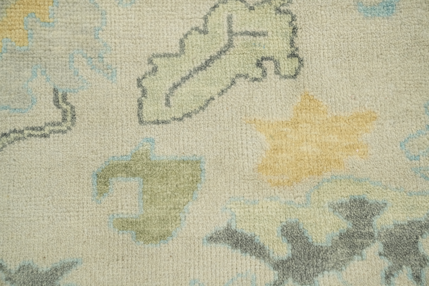 Light Green and Blue Traditional Oushak Hand Made Area Rug 8x10