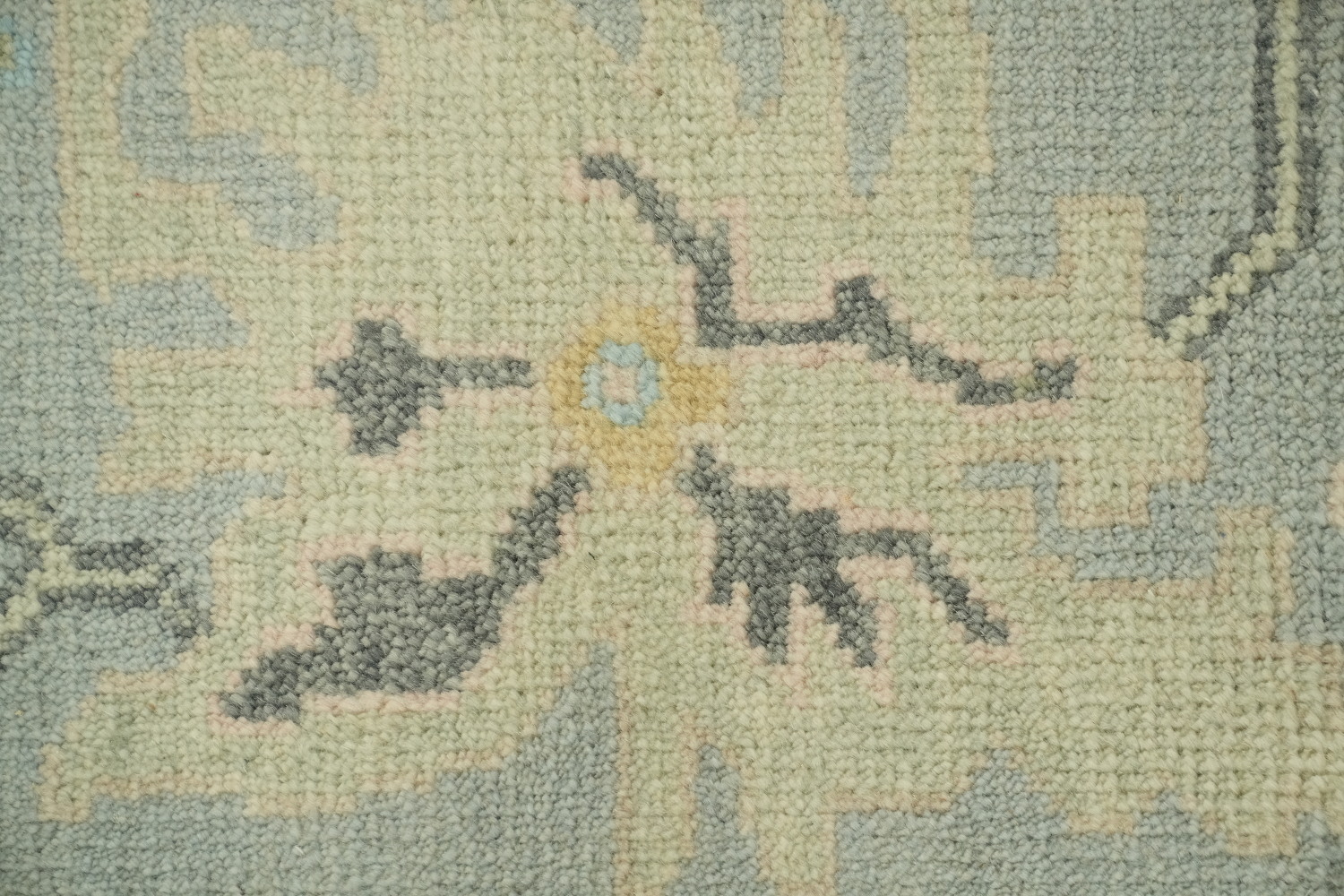 Light Green and Blue Traditional Oushak Hand Made Area Rug 8x10