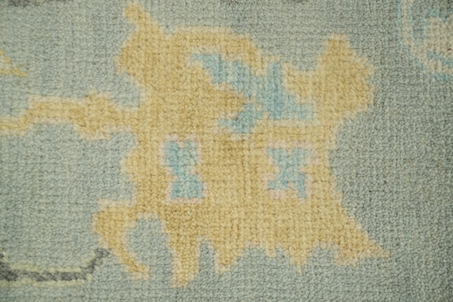 Light Green and Blue Traditional Oushak Hand Made Area Rug 8x10