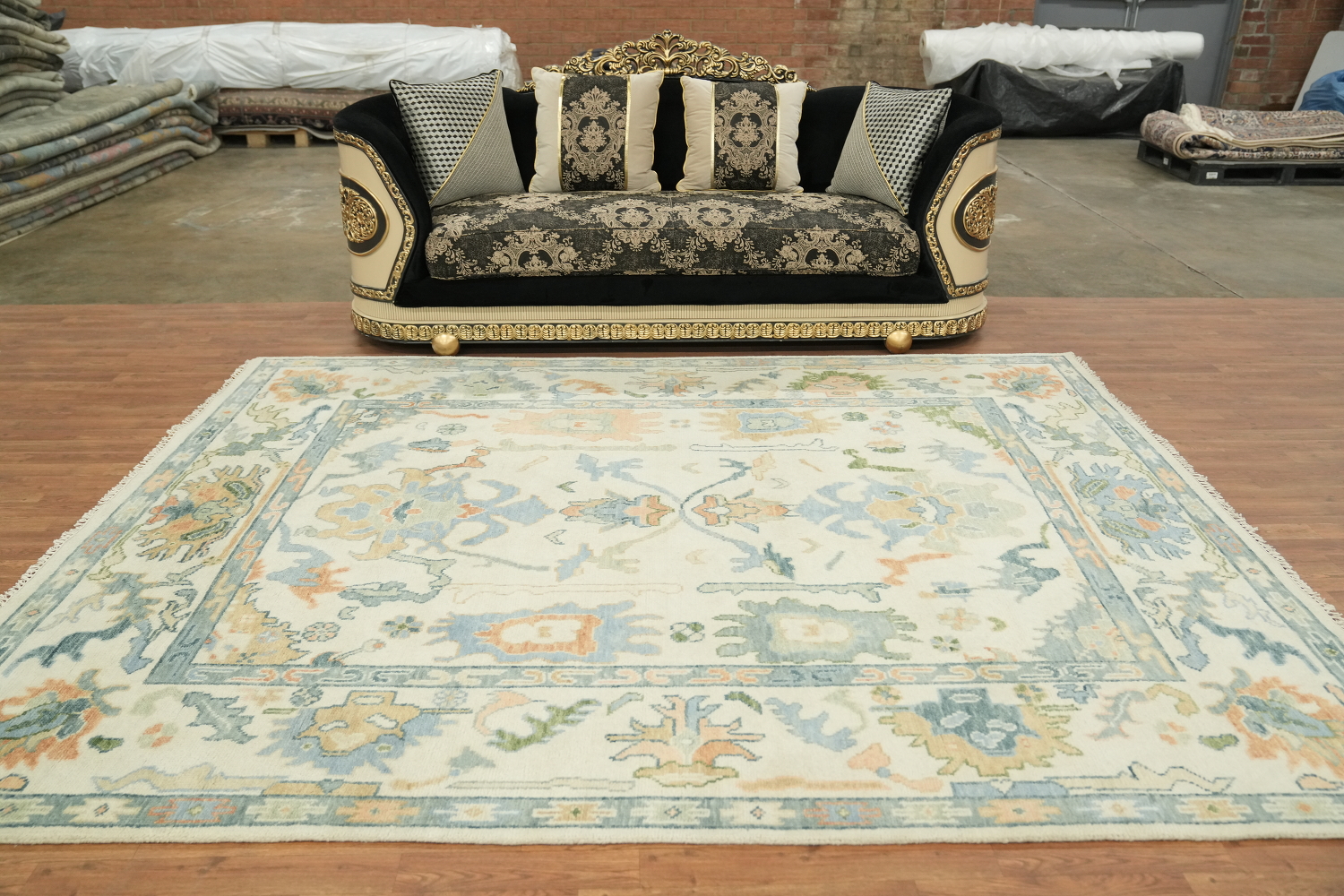 Pastel Color Traditional Oushak Hand Made Area Rug 8x10