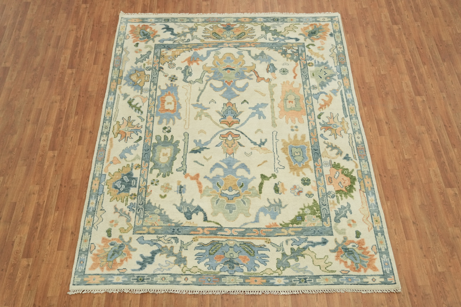 Pastel Color Traditional Oushak Hand Made Area Rug 8x10
