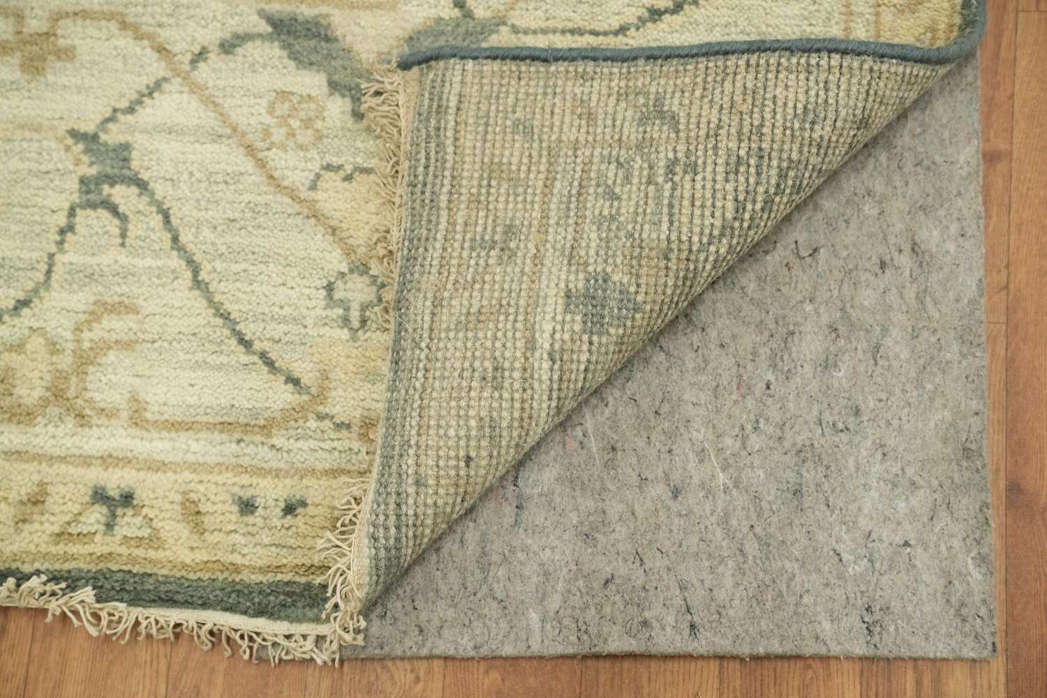 Green Traditional Oushak Hand-Knotted Wool Living Room Rug 8x10