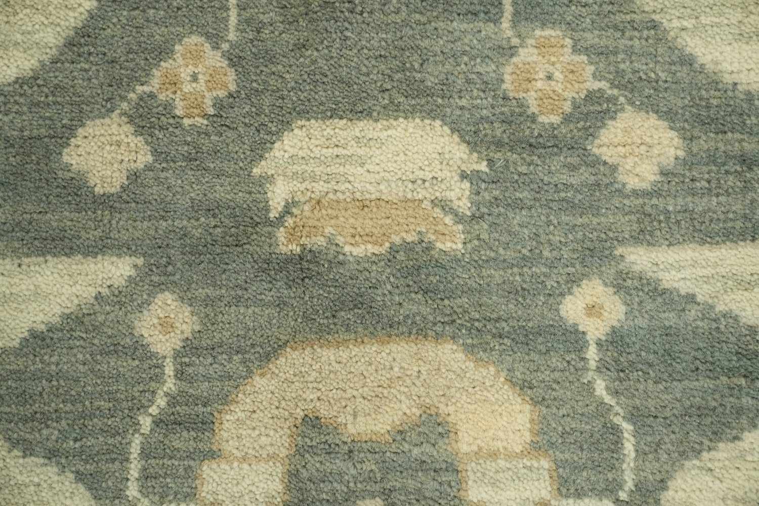 Green Traditional Oushak Hand-Knotted Wool Living Room Rug 8x10