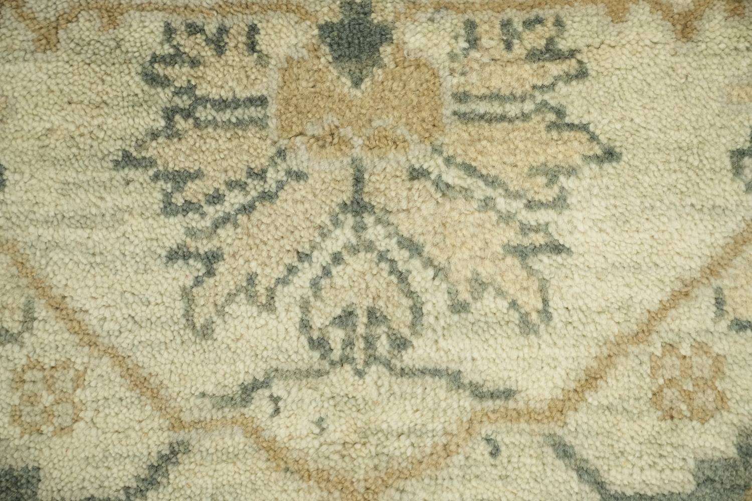 Green Traditional Oushak Hand-Knotted Wool Living Room Rug 8x10