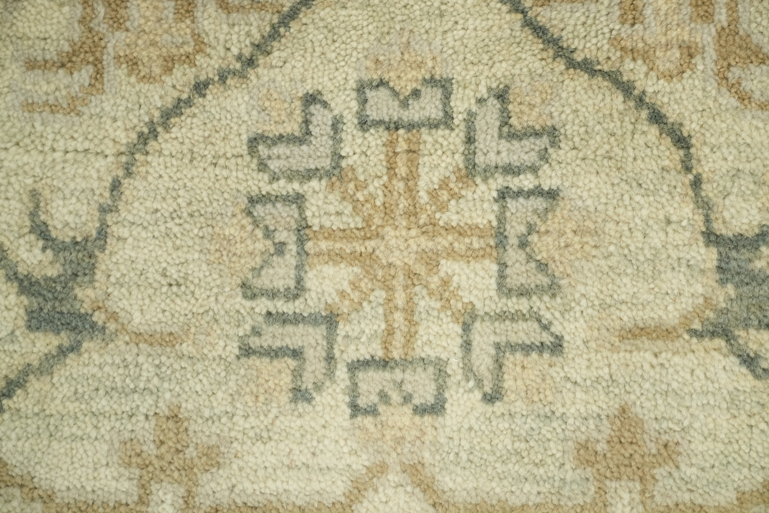 Green Traditional Oushak Hand-Knotted Wool Living Room Rug 8x10